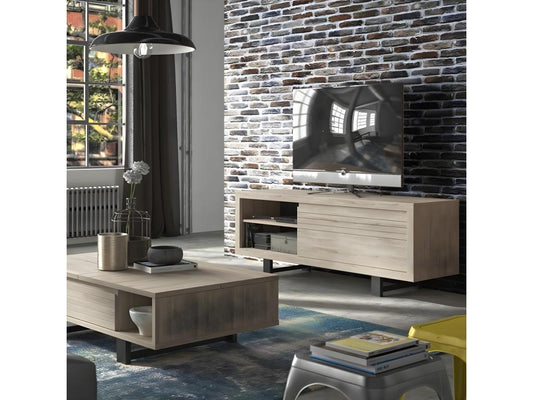 Meuble TV en tissu naturel
