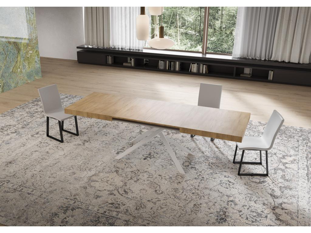 Table en chêne brun, 90 x 160 cm