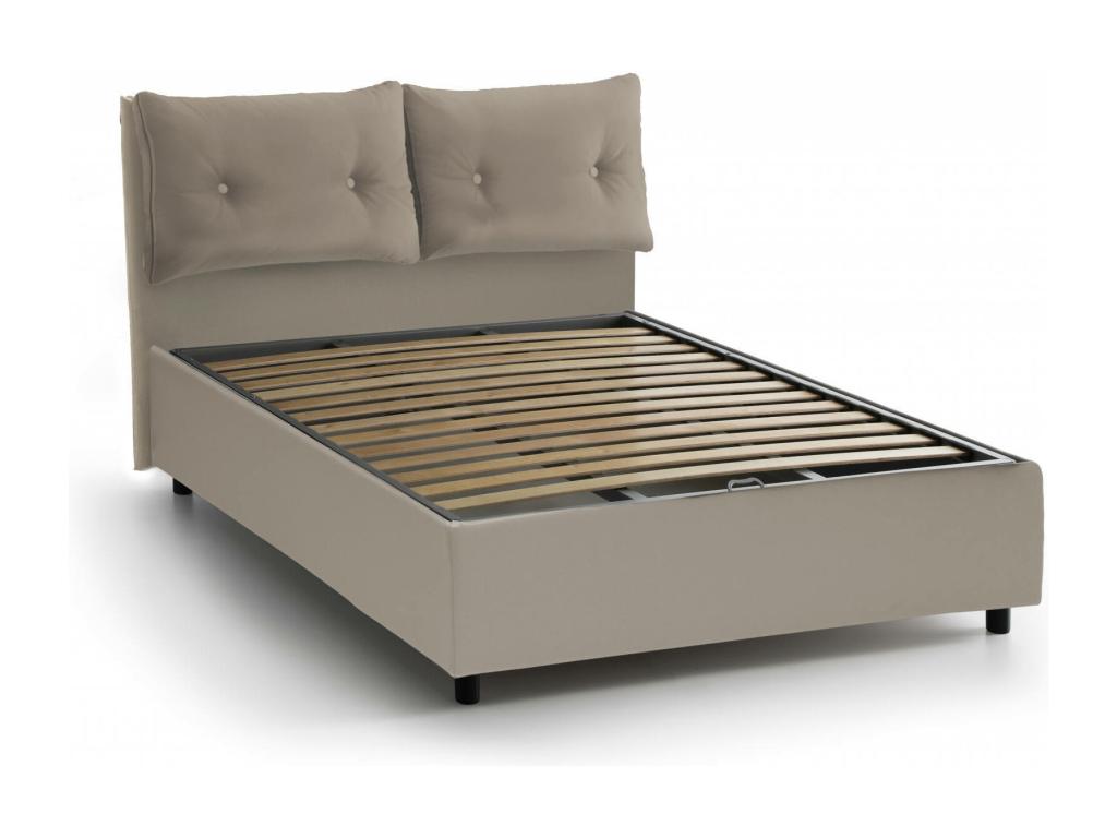 Matelas en cuir gris, 120 x 190 cm