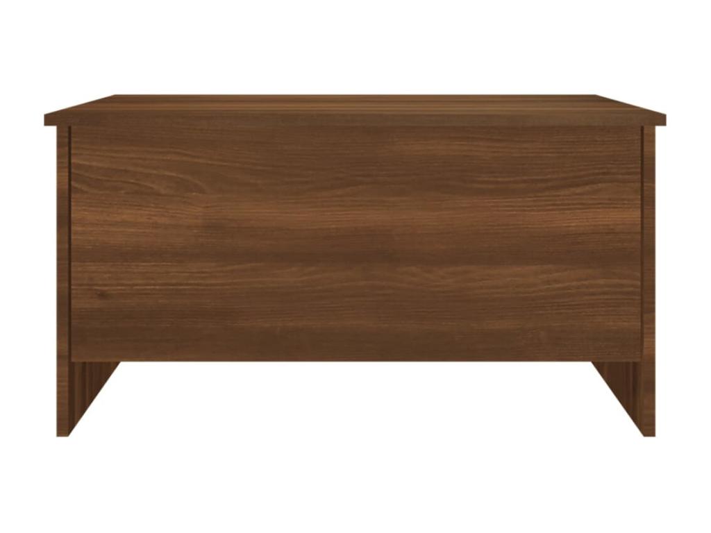 Table basse en bois composite marron, 80 x 55,5 x 41,5 cm