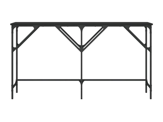 Table en bois d'ingénierie noir, 140 x 29 x 75 cm