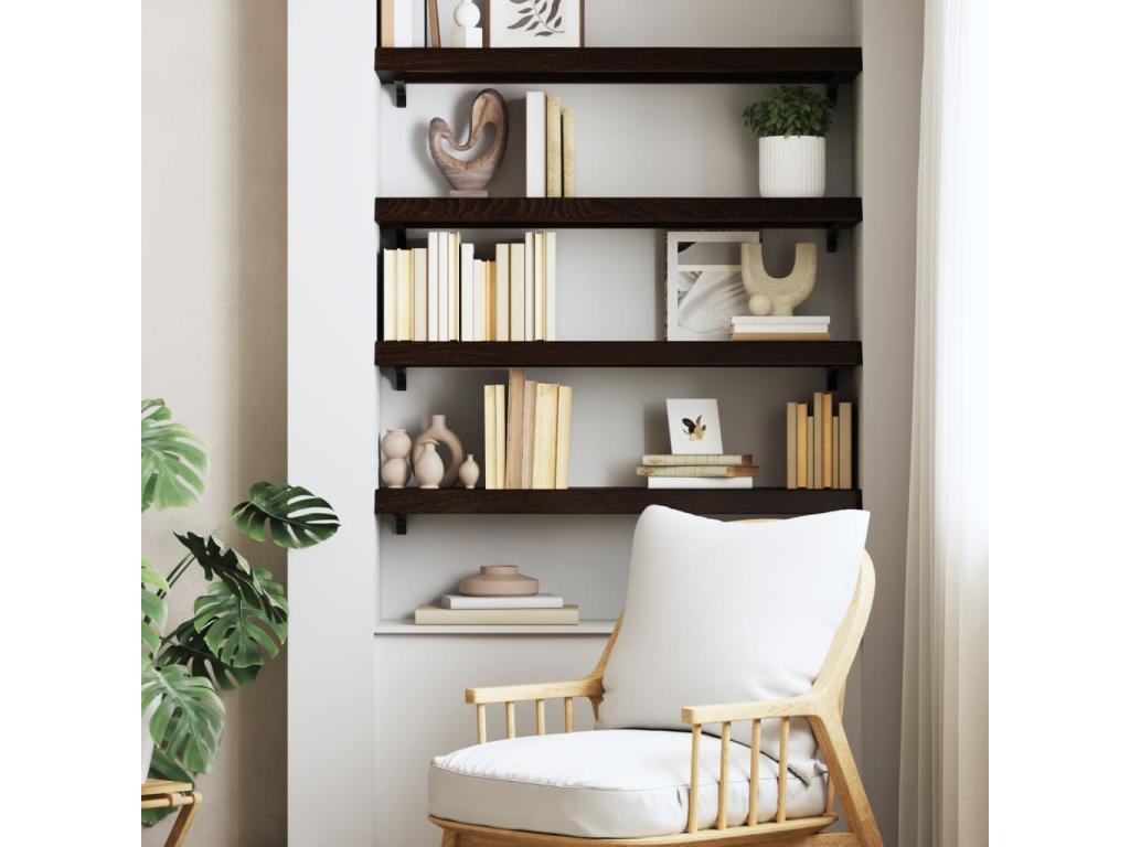 Étagère en chêne brun