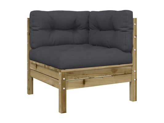 Ensemble de meubles de jardin en pin brun