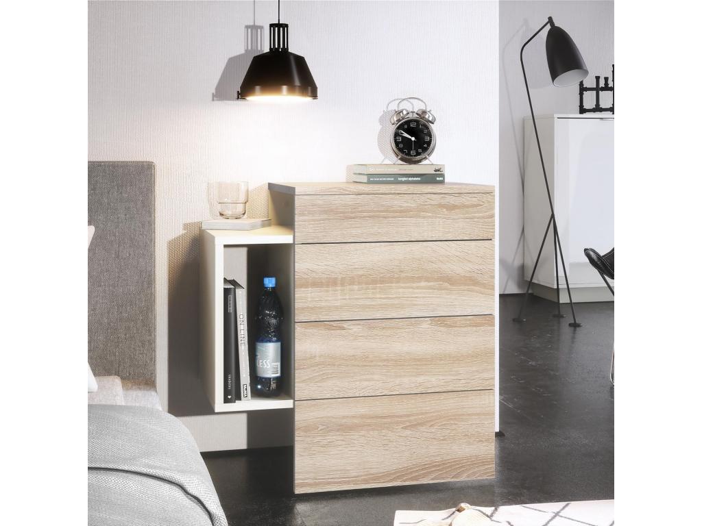 Table en chêne blanc, 60 x 63 x 36 cm