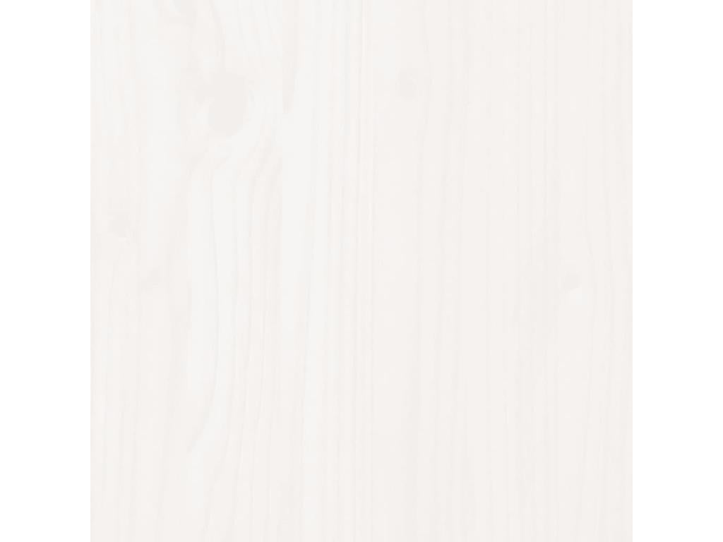 Meuble de maison en bois massif blanc, 206 x 3 x 63 cm