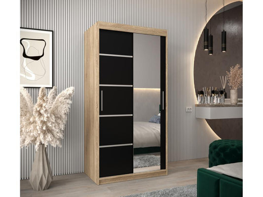 Armoire noire, 100 x 62 x 200 cm