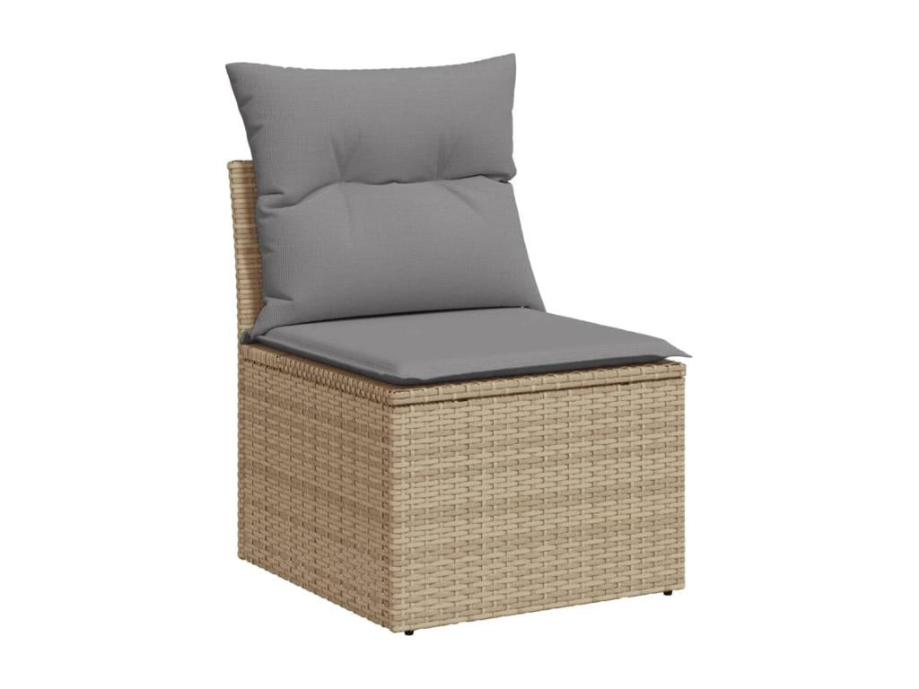 Ensemble de mobilier de jardin en résine tressée beige