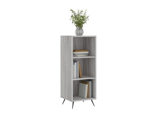 Armoire en bois d'ingénierie gris, 34,5 x 32,5 x 90 cm