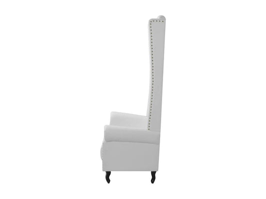 Fauteuil en similicuir blanc