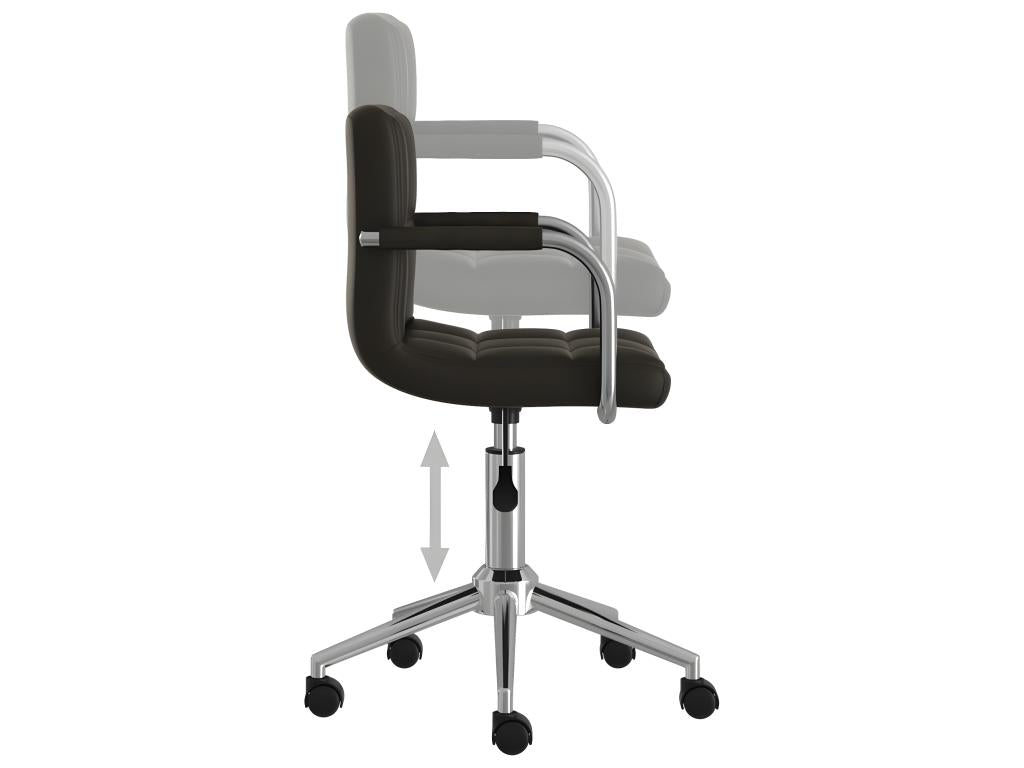 Fauteuil en similicuir noir