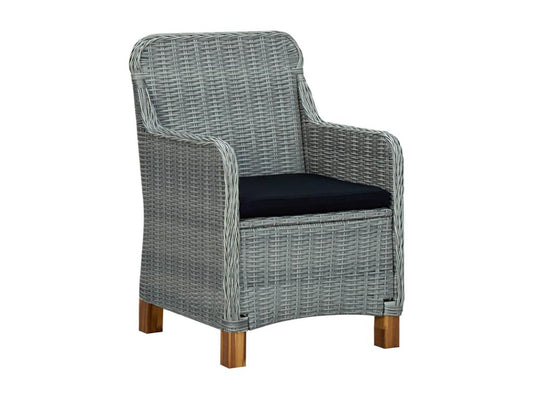 Ensemble de mobilier d'extérieur en résine tressée grise