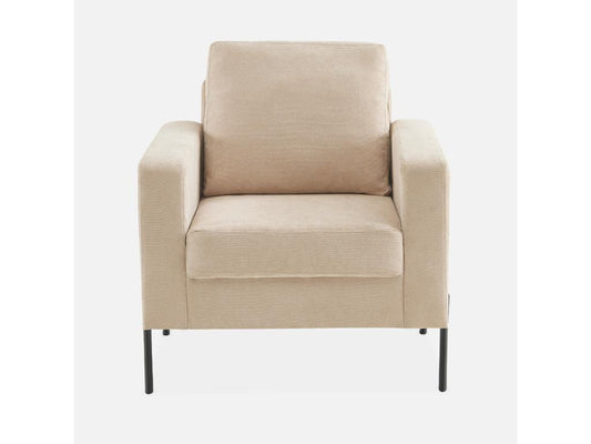 Fauteuil d'appoint en velours beige