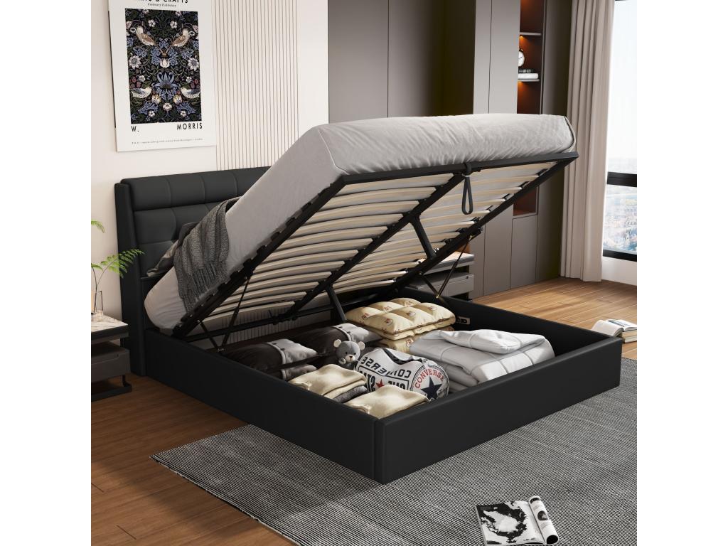 Étagère noire, 140 x 190 cm