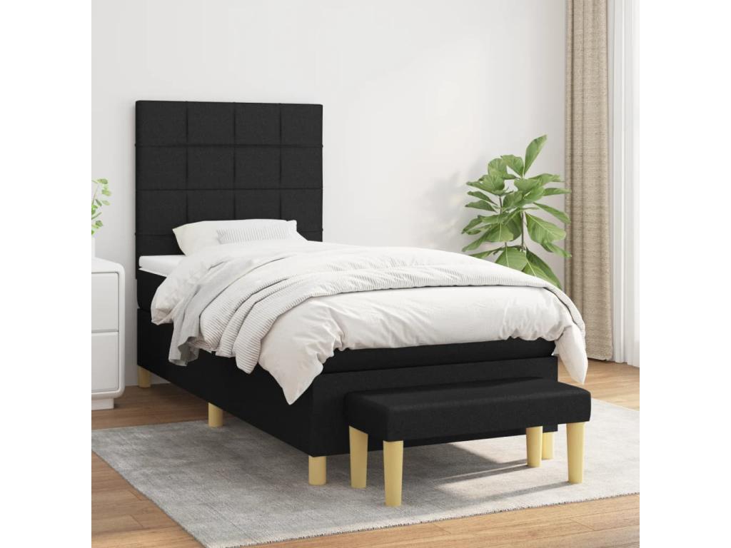Matelas en tissu noir, 90 x 200 cm