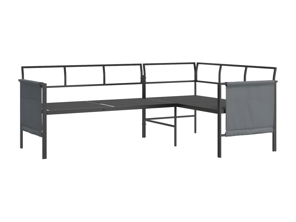 Ensemble de mobilier d'extérieur anthracite