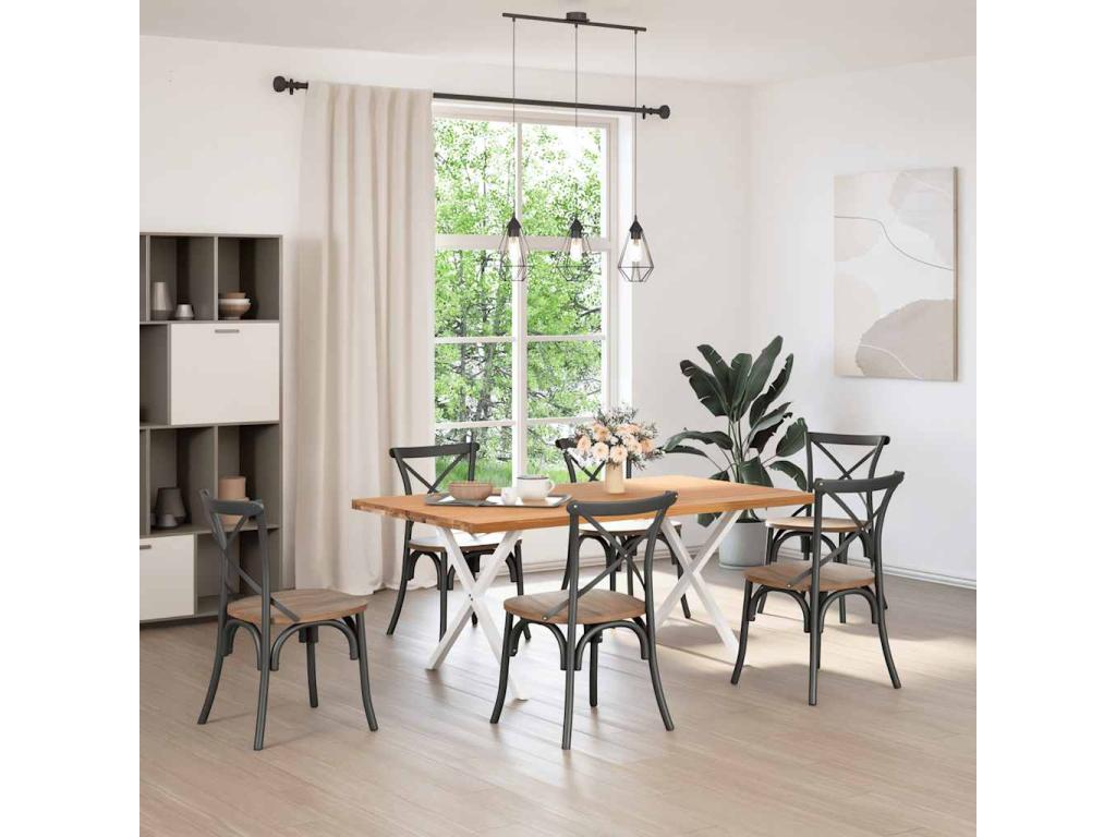 Table de salle à manger en chêne brun