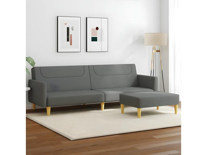 Canapé-lit en tissu gris