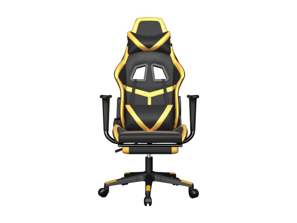 Fauteuil en similicuir doré