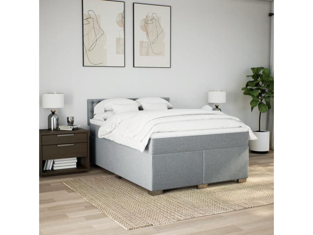 Matelas en tissu gris, 140 x 200 cm