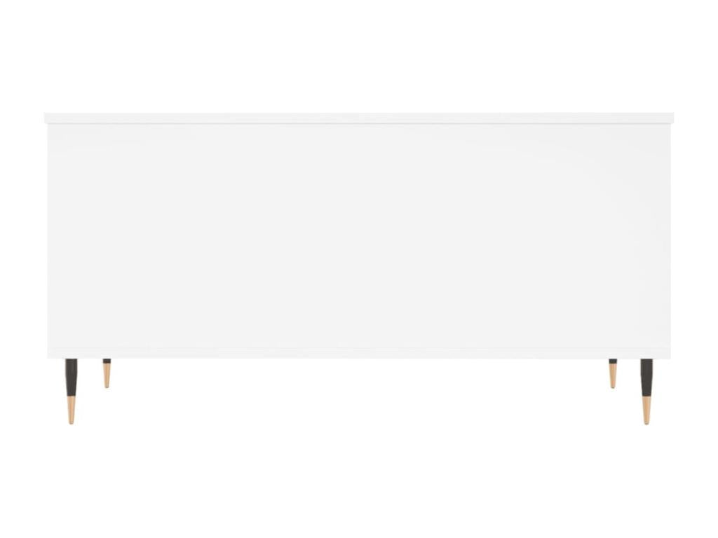 Table basse en bois d'ingénierie blanc, 90 x 44,5 x 45 cm