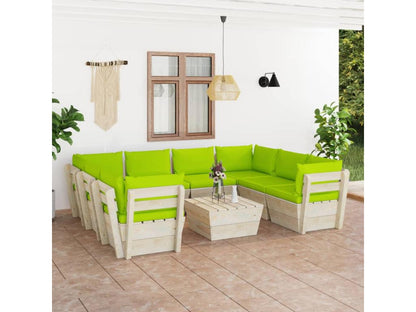 Ensemble de mobilier d'extérieur vert