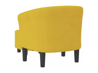 Fauteuil en velours jaune