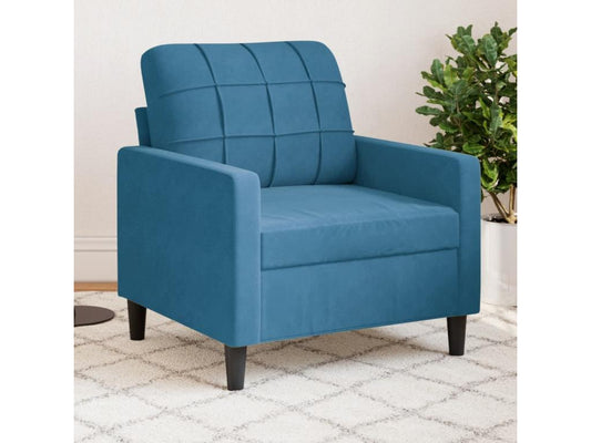 Fauteuil d'appoint en velours bleu