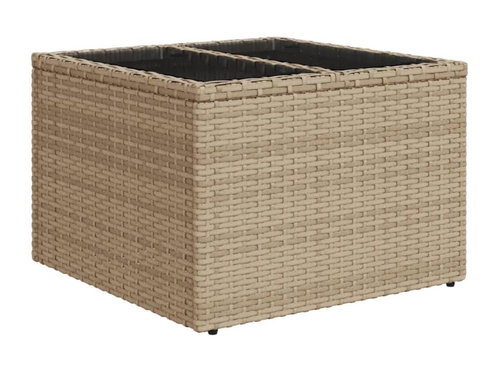 Ensemble de mobilier de jardin en résine tressée beige
