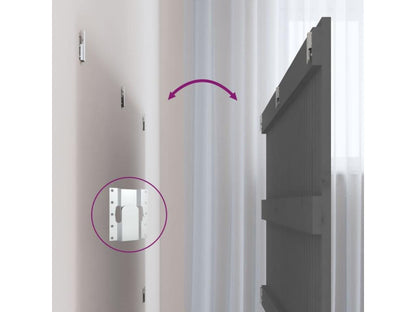 Meuble de maison en bois massif gris, 140 x 3 x 60 cm