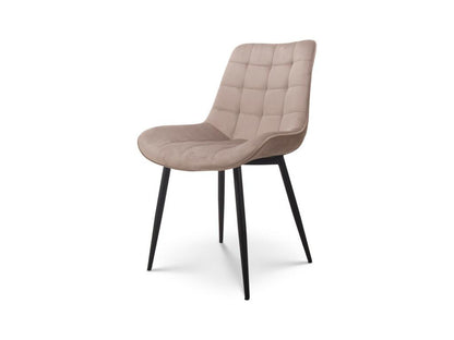 Fauteuil en velours beige