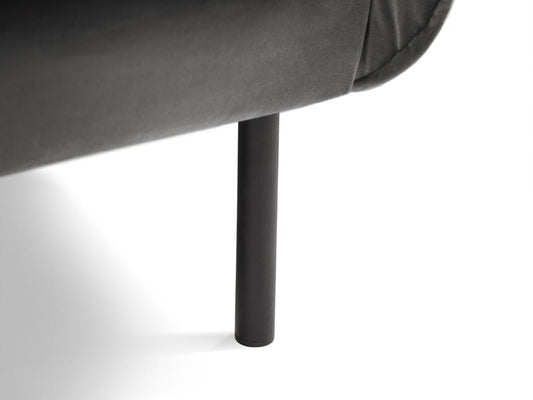 Fauteuil d'appoint en velours gris, 97 x 94 x 95 cm