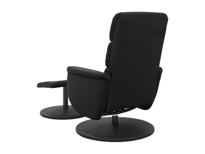 Fauteuil d'appoint en similicuir noir