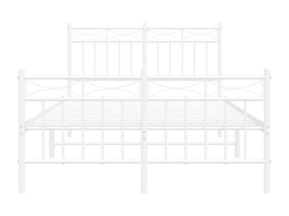 Cadre de lit en métal blanc, 120 x 190 cm