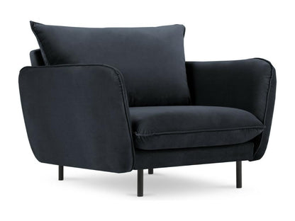 Fauteuil d'appoint en velours bleu, 97 x 94 x 95 cm