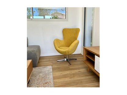 Fauteuil d'appoint en velours jaune