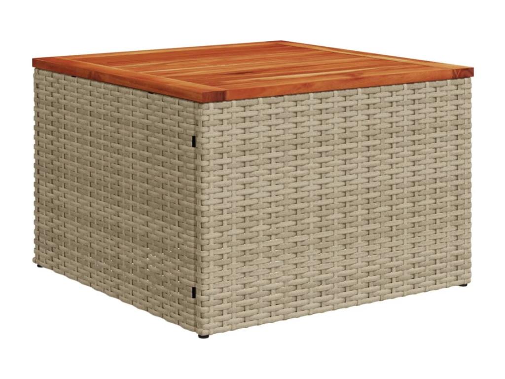 Ensemble de mobilier de jardin en résine tressée beige