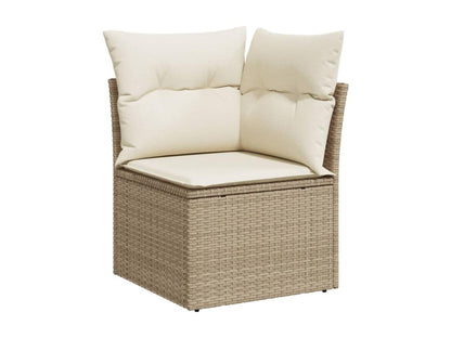 Ensemble de mobilier de jardin en résine tressée beige
