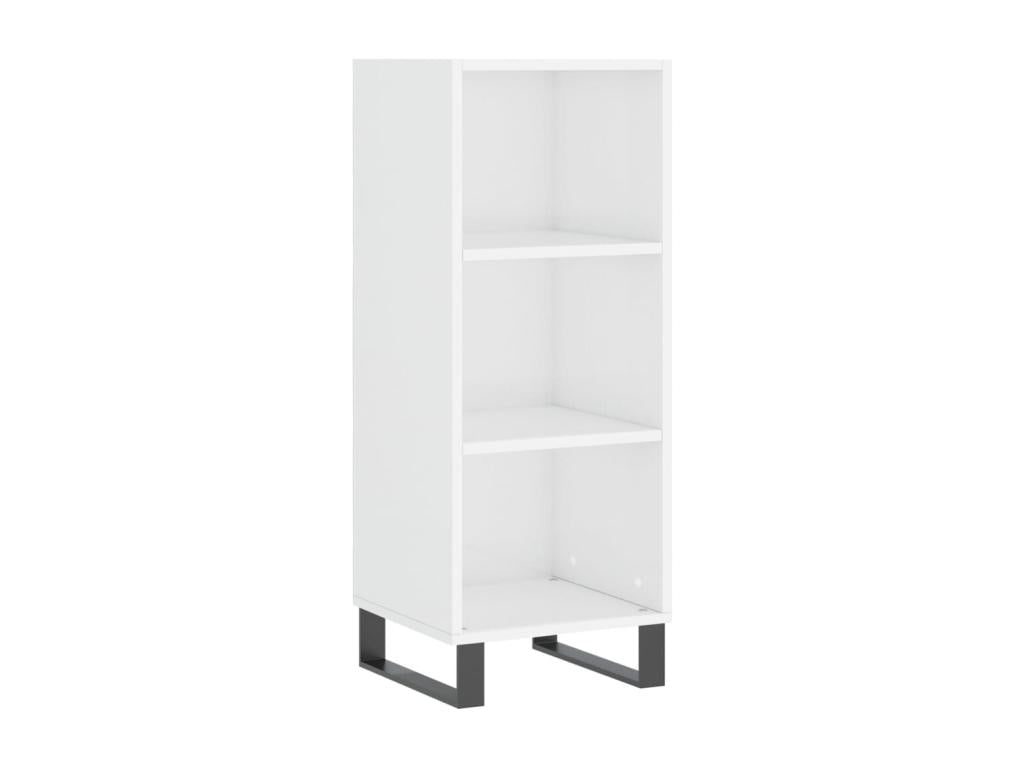 Buffet en bois d'ingénierie blanc, 34,5 x 34 x 180 cm