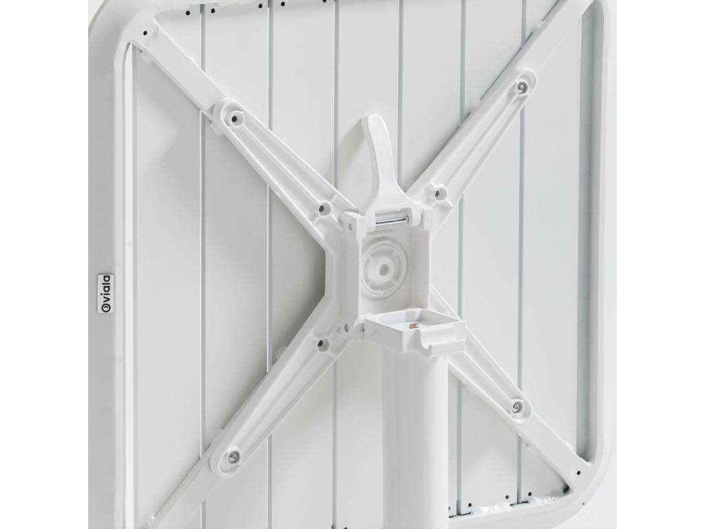 Table blanche, 70 x 70 cm