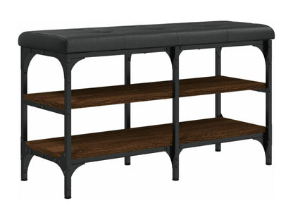 Banc en bois d'ingénierie brun, 82 x 32 x 47 cm