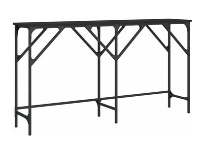 Table en bois d'ingénierie noir, 140 x 29 x 75 cm
