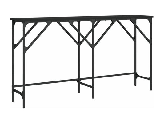 Table en bois d'ingénierie noir, 140 x 29 x 75 cm