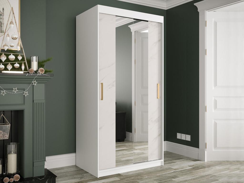 Armoire en marbre blanc, 200 x 100 x 62 cm