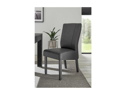 Fauteuil en cuir gris