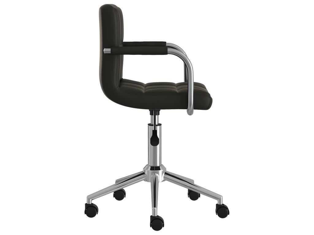 Fauteuil en similicuir noir