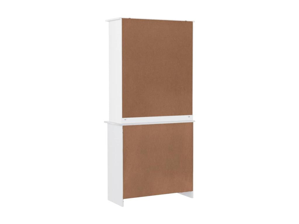 Buffet en bois massif blanc, 77 x 35 x 165 cm