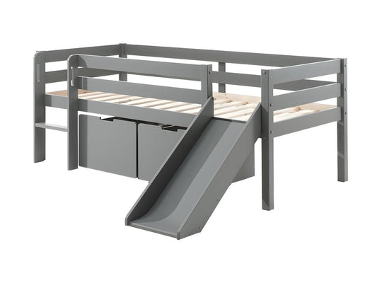 Cadre de lit enfant gris, 90 x 200 cm