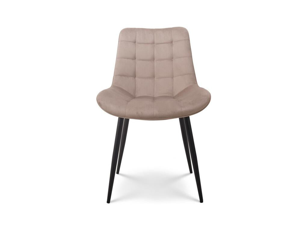 Fauteuil en velours beige
