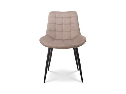 Fauteuil en velours beige