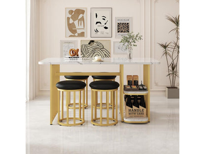 Table de salle à manger en chêne blanc, 120 x 80 x 75 cm